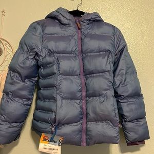 Shiny purple Kids snow ❄️ ⛄️/ Puffer Jacket .